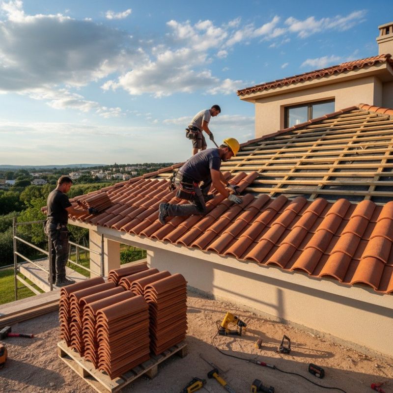 Tile Roof Installation detail